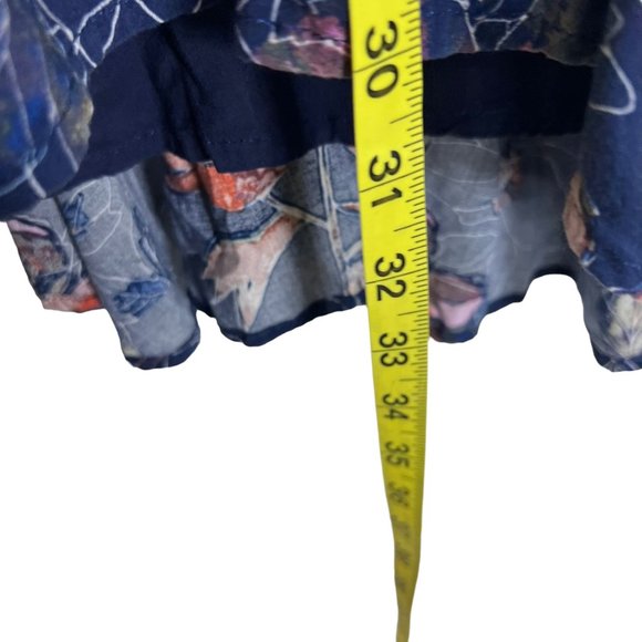 Free People Eyes On You Blue Floral Long Sleeve Tunic Mini Dress 4 - Picture 8 of 14